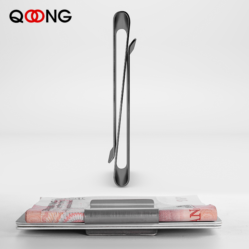 Money Clip Magnetic - Qoongステンレス鋼スリム両面男性の女性のマネークリップ財布金属クレジットカードマネーホルダー法案鋼クリップクランプML1-006