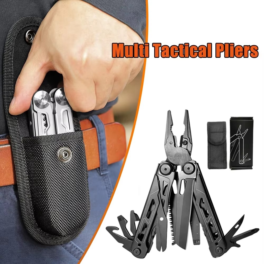 Edc Carry Pliers - キャンプ用戦術プライヤー。多目的ツールとして、キャンプ、釣り、日常の持ち運び、アウトドアでの使用に最適。折りたたみ式で、EDC（エブリデイキャリー）としても使えるプロ仕様の多機能ツール。