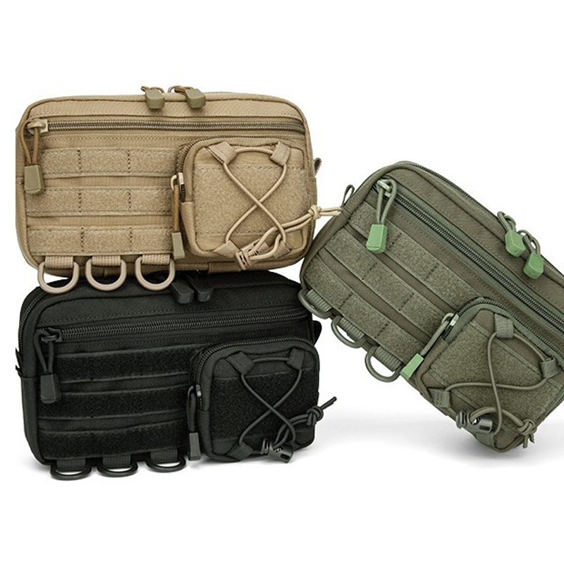 Edc Able Carry - 戦術的なモール式水平アドミンポーチ、フロントドローストリングポケット付き、EMTモジュラーポーチ、EDCユーティリティオーガナイザーバッグ、アウトドアウエストバッグ