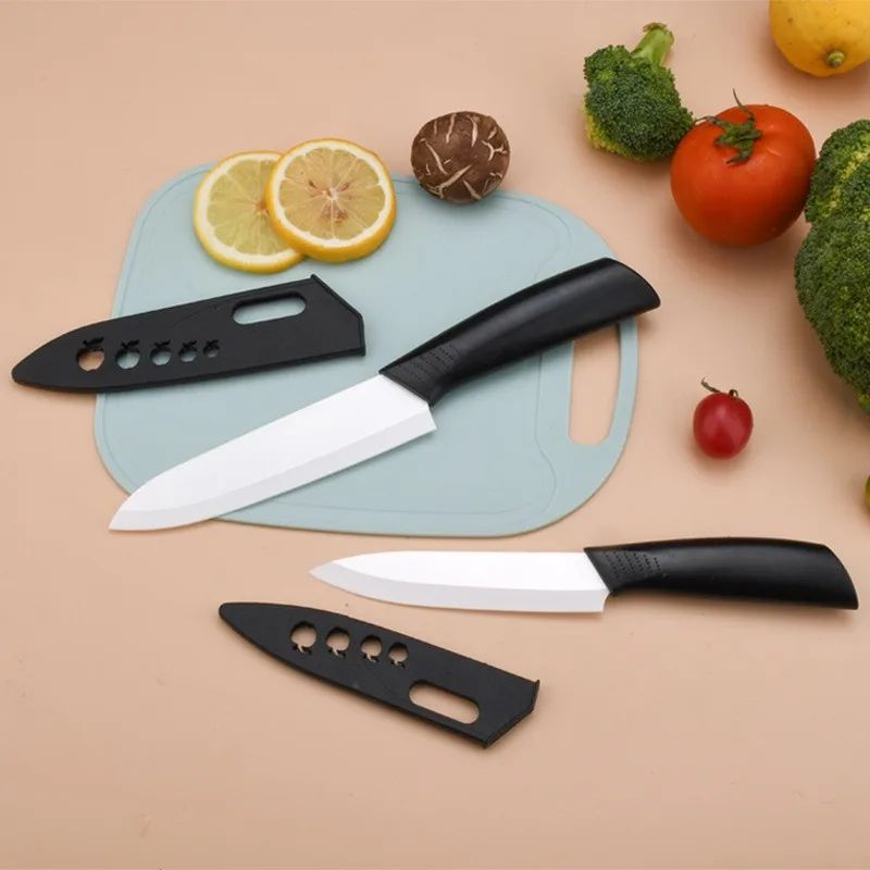 Pocket Knife Ceramic - 3/4/5 インチのセラミックナイフは錆びずに酸化に耐えることができますフルーツナイフカバーポータブルベビーと幼児の食品準備ナイフ