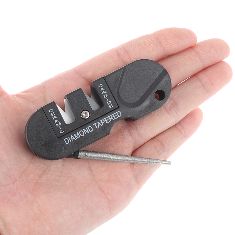Pocket Knife Ceramic - 新しい # 携帯用タングステンセラミックカーバイドナイフ砥石シャープナーツールキャンプアウトドア