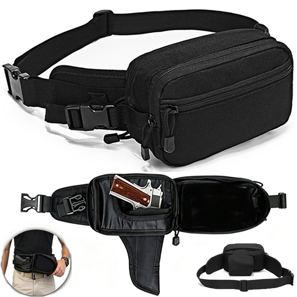 Edc Concealed Carry Holster - タクティカルピストルバッグ、銃用バッグ、隠しホルスター付き、銃ケース、チェストバッグ、ハンティング用、クロスボディバッグ、ファニーパック、EDCツールバッグ。