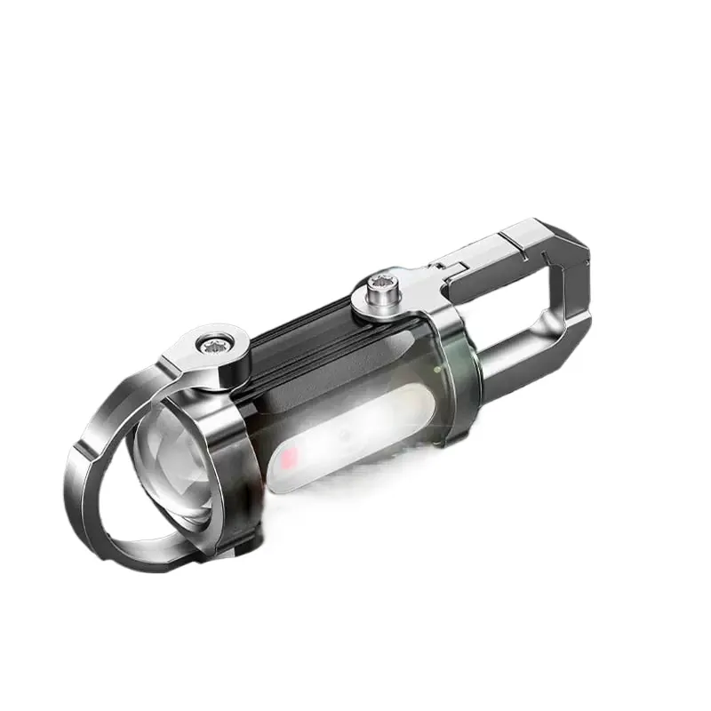Keychain Flashlight - 800LM EDC COB ワークライトトーチ超高輝度充電式キーホルダー懐中電灯ハイキング用ポータブルミニランタン ABS ランプ用