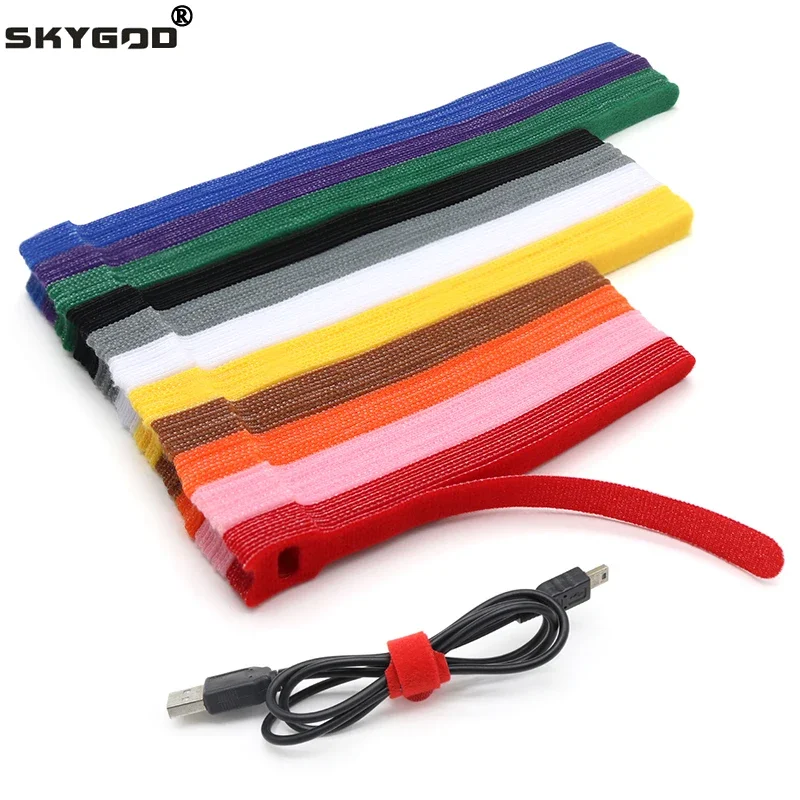 Gear Tie Reusable - 50/100 個リリース可能なケーブルタイプラスチック固定再利用可能なケーブルタイ 150 200 250 300