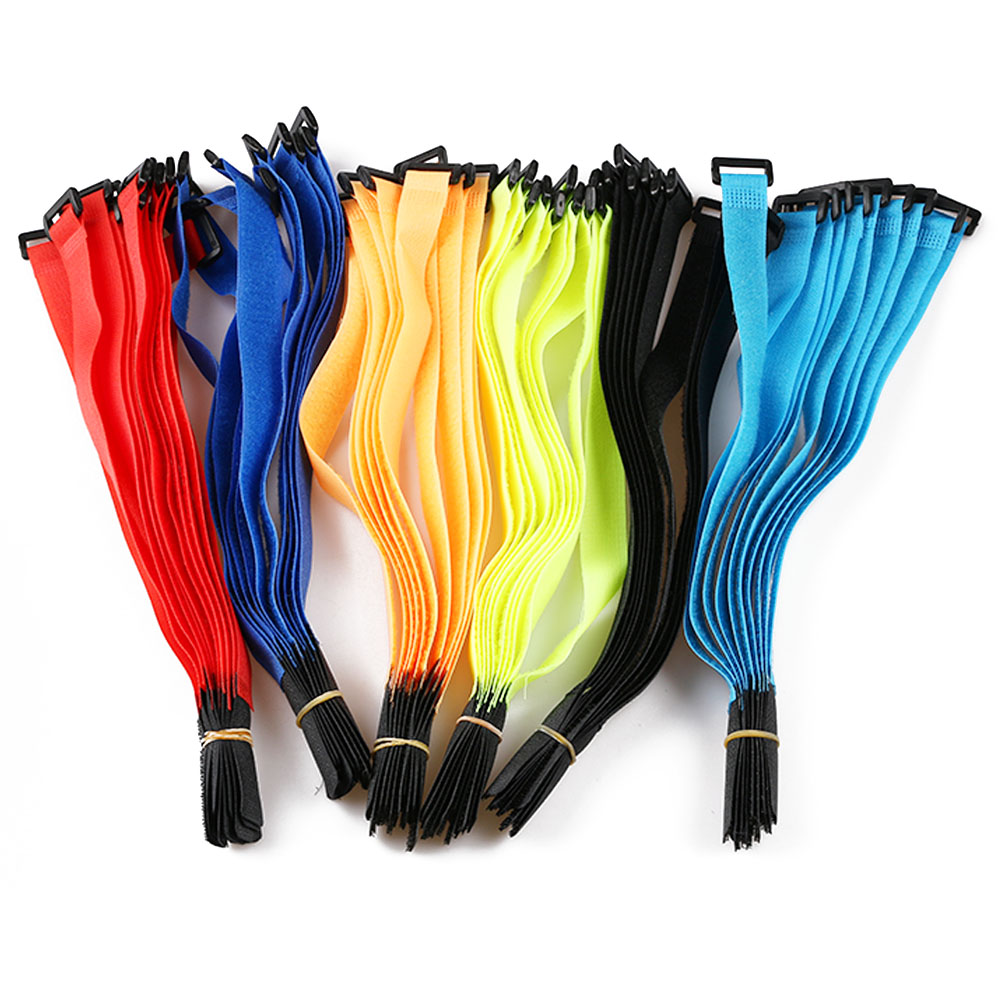Gear Tie Reusable - Rc eachine-滑り止めナイロンストラップ,再利用可能なクランプ,高品質,フック付き,30x2cm, 10個