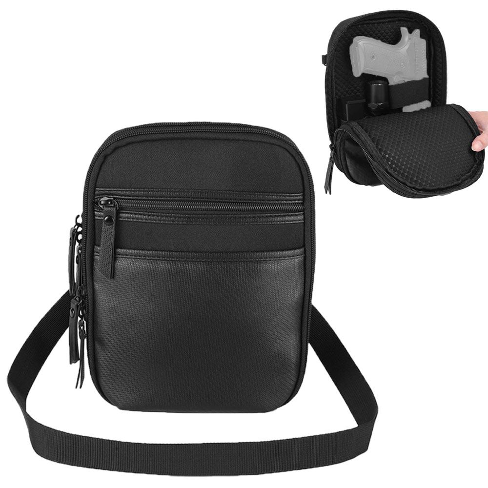 Edc Concealed Carry Holster - 戦術的な銃バッグ隠しキャリーハンドガンバッグショルダーストラップバッグカートリッジ収納EDCケース狩猟キャンプ用銃ホルスター付き