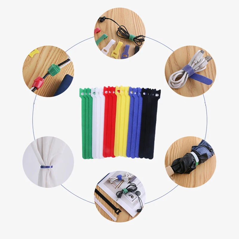 50個 再利用可能なフックとループのケーブルタイ 固定ストラ - Gear Tie Reusable のレビューと価格