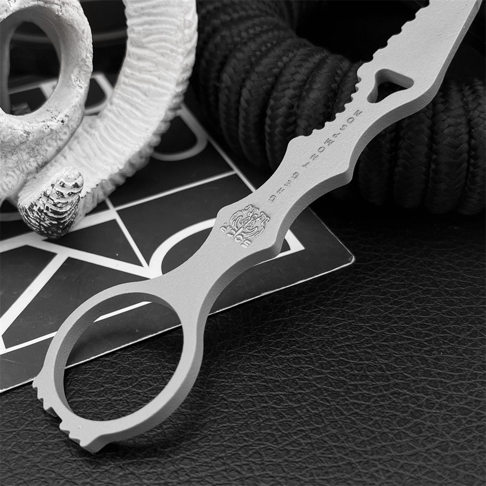 アウトドア用ロープ切断固定刃ナイフ 440c鋼 全鋼ハンドル - Edc Carry All のレビューと価格