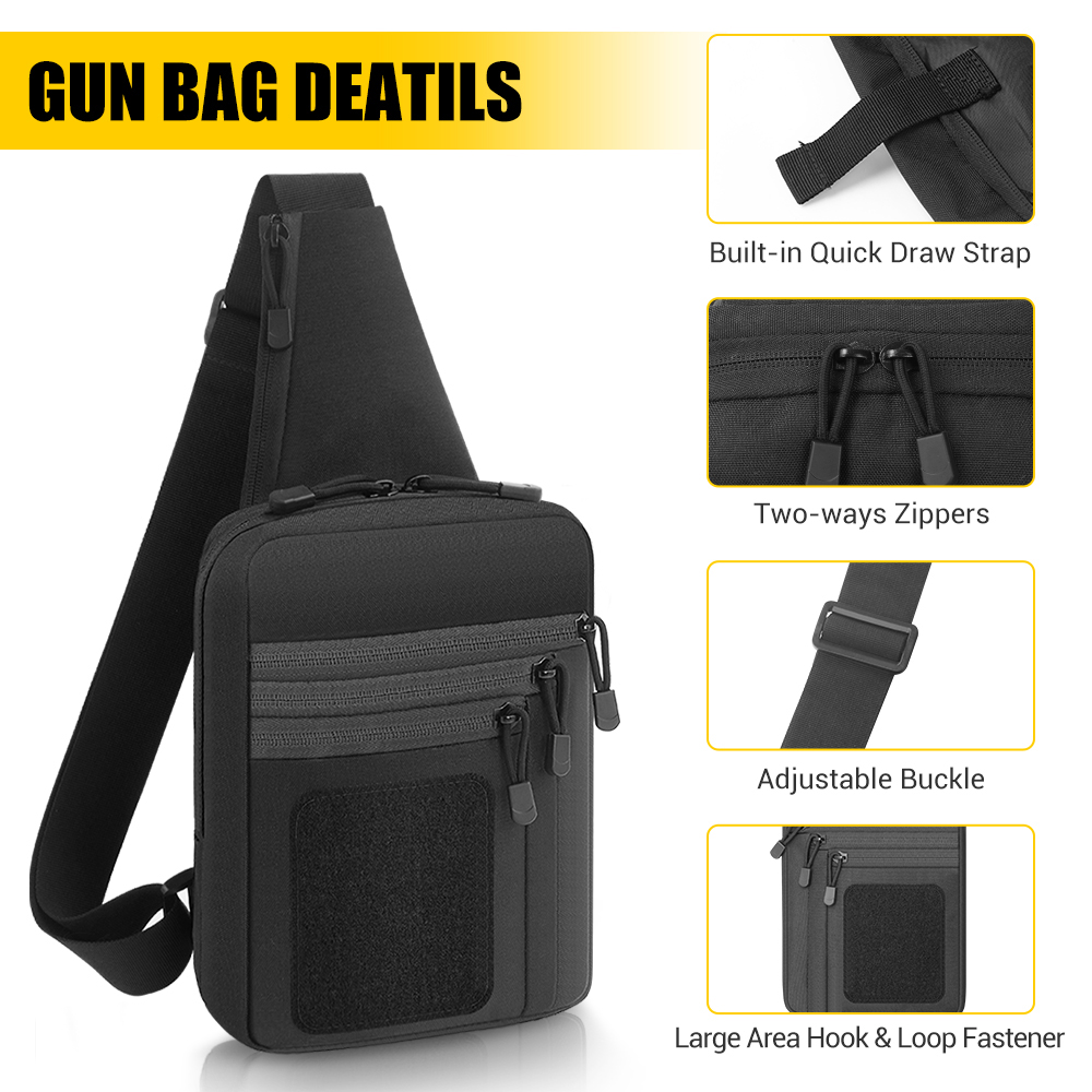戦術的なピストルガンバッグ隠しキャリーガンホルスターハンドガ - Edc Concealed Carry Holster のレビューと価格