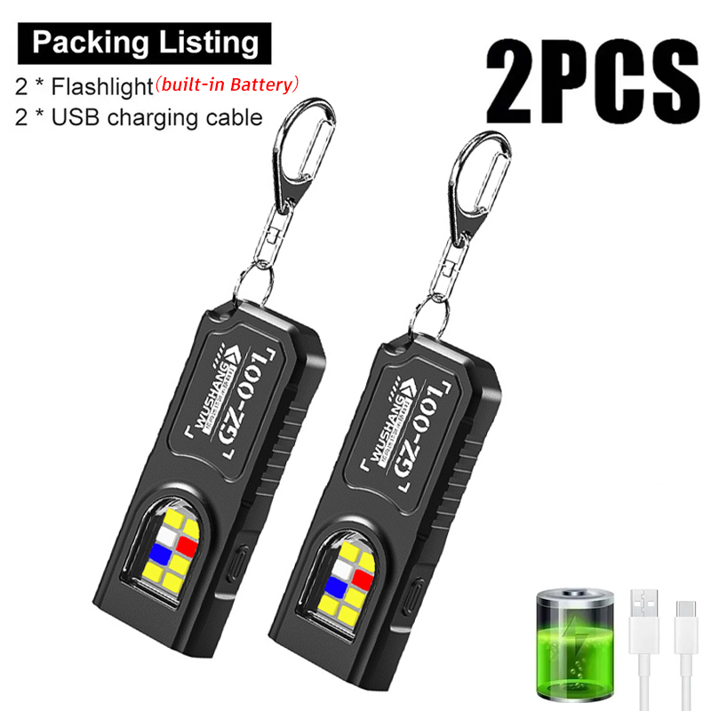 多機能キーホルダー懐中電灯 USB 充電式ミニ懐中電灯 CO - Keychain Flashlight のレビューと価格