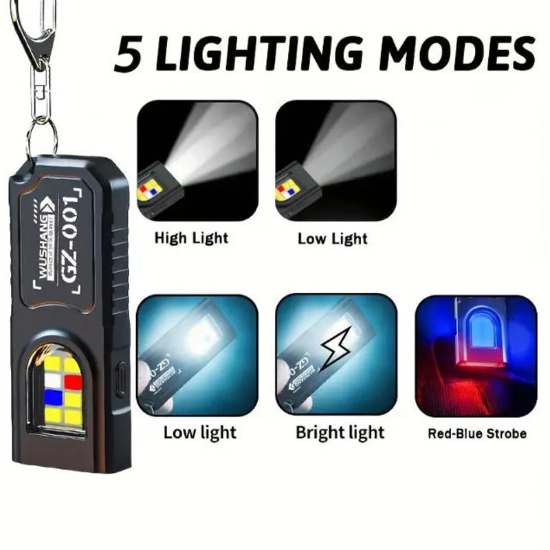 多機能キーホルダー懐中電灯 USB 充電式ミニ懐中電灯 CO - Keychain Flashlight のレビューと価格