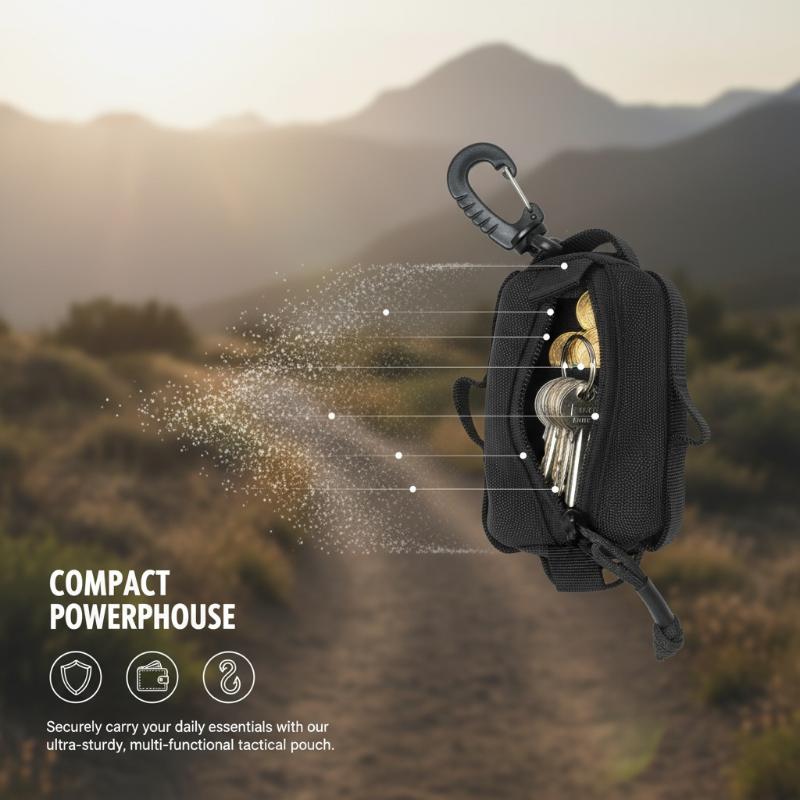 屋外用バックルバッグ EDCポーチ ジッパー付きキーカードホ - Edc Able Carry のレビューと価格