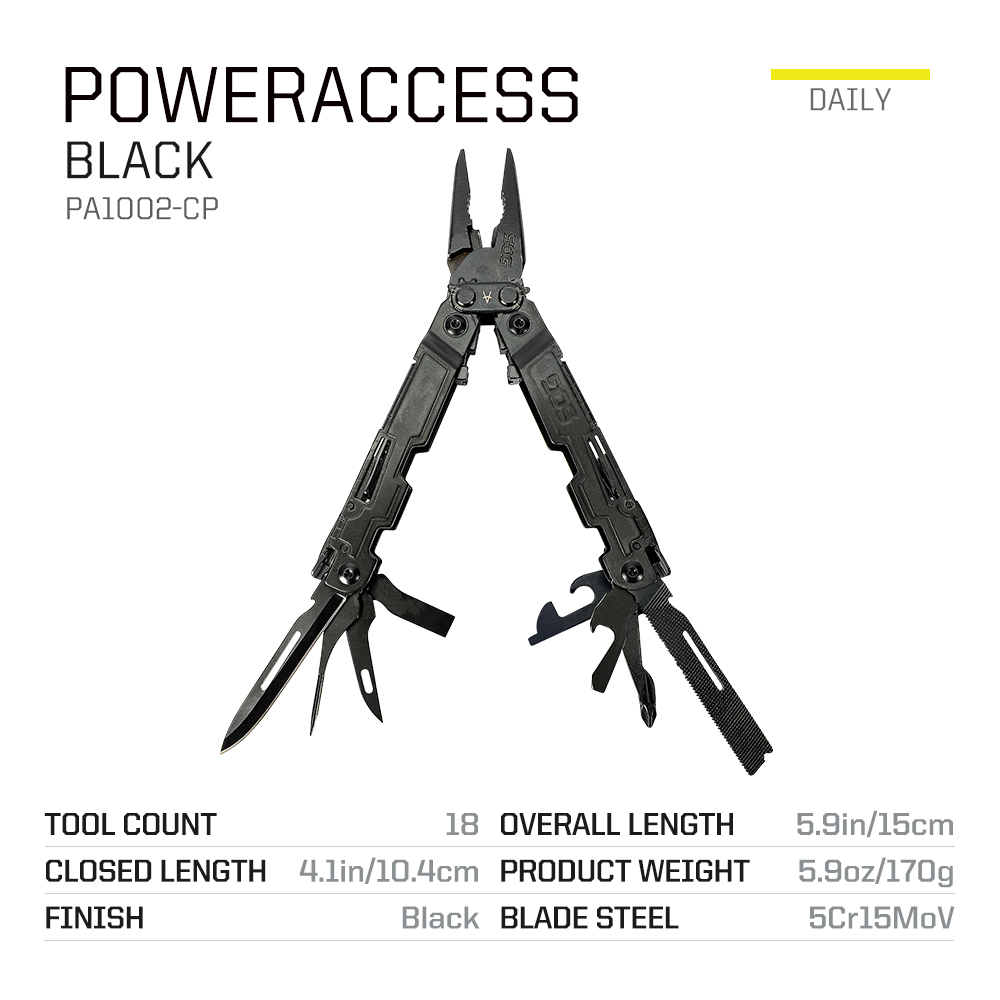 SOG PowerAccess 18in1 ポケットマルチツ - Edc Carry Pliers のレビューと価格