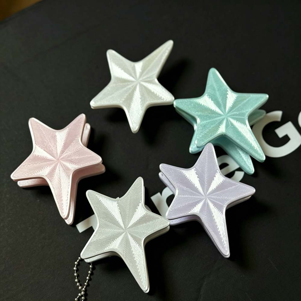 3Dスターデザインのケーブルワインダー。Y2K風の可愛らしい - Cable Winder Keychain のレビューと価格