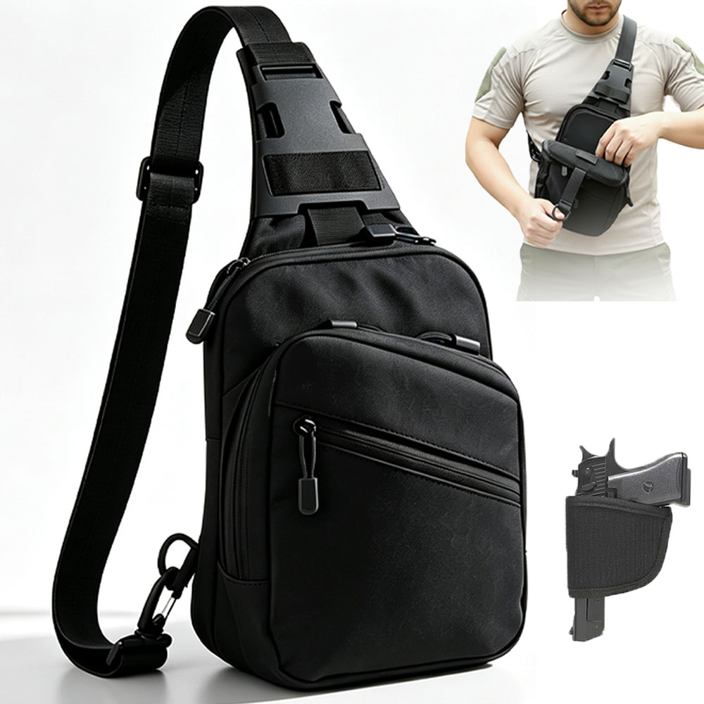 素早く取り出せるピストルバッグ。隠し持ち用のチェストバッグで - Edc Concealed Carry Holster のレビューと価格