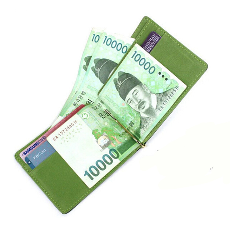 男性と女性のための薄い革の財布,金属クランプ付きのカジュアル - Money Clip Magnetic のレビューと価格