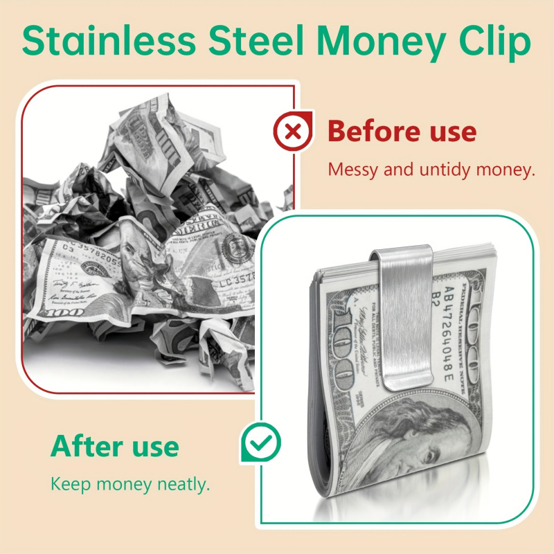 20個入り ステンレス製 シルバー スリムウォレット メンズ - Money Clip Magnetic のレビューと価格