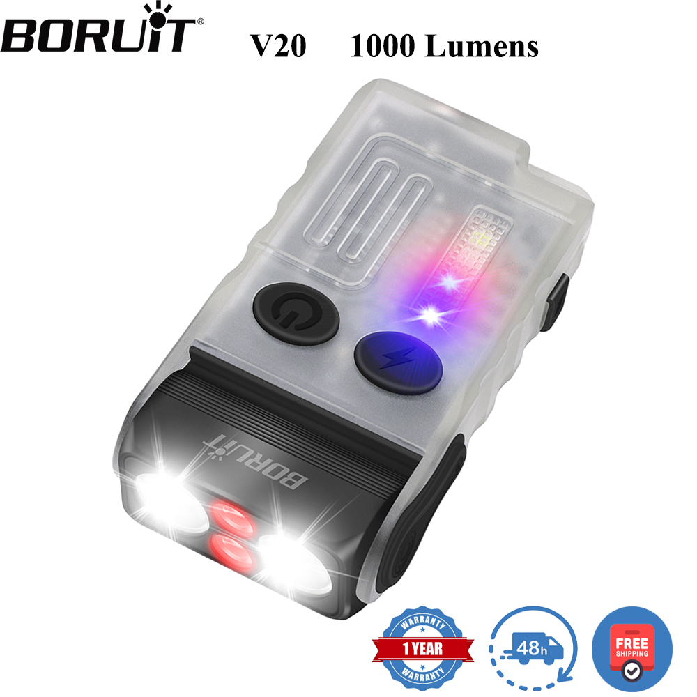 BORUiT V20 蛍光ブザー EDC LEDキーチェーン - Keychain Flashlight のレビューと価格