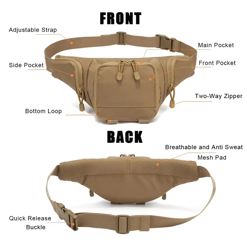 メンズ用スポーツ・ファニーパック。隠し携帯に適したウエストバ - Edc Concealed Carry Holster のレビューと価格