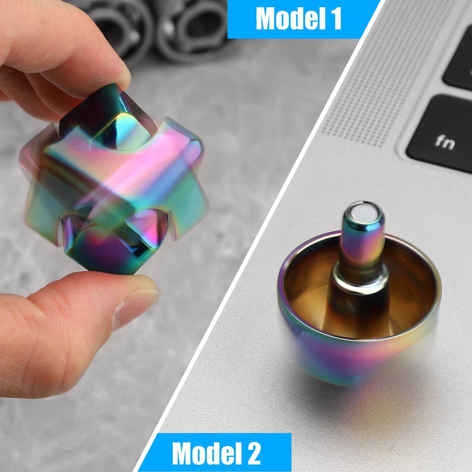 メタルキューブ回転指先ジャイロスコープフィジェット抗ストレス - Fidget Spinner Bearing のレビューと価格
