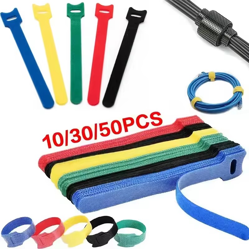10/30/50 個再利用可能なフックとループケーブルタイ固 - Gear Tie Reusable のレビューと価格