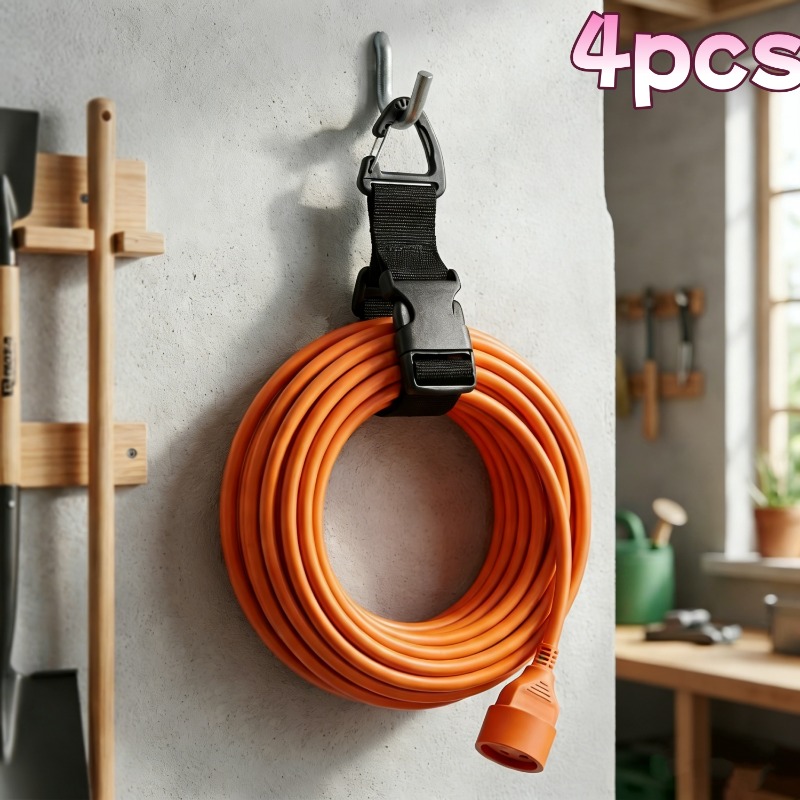 4個入り調整可能なガーデンホースストラップ、頑丈な延長コード - Gear Tie Reusable のレビューと価格