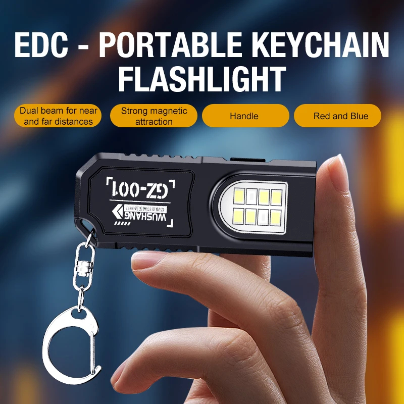 ポータブル腰掛けキーホルダー、ミニ懐中電灯、多機能緊急充電、 - Keychain Flashlight のレビューと価格