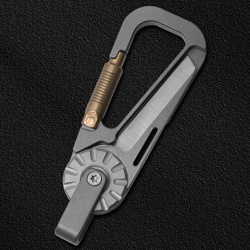 男性用チタン合金車キーホルダー - 内蔵ミニナイフ、軽量ED - Edc Carry Essentials のレビューと価格