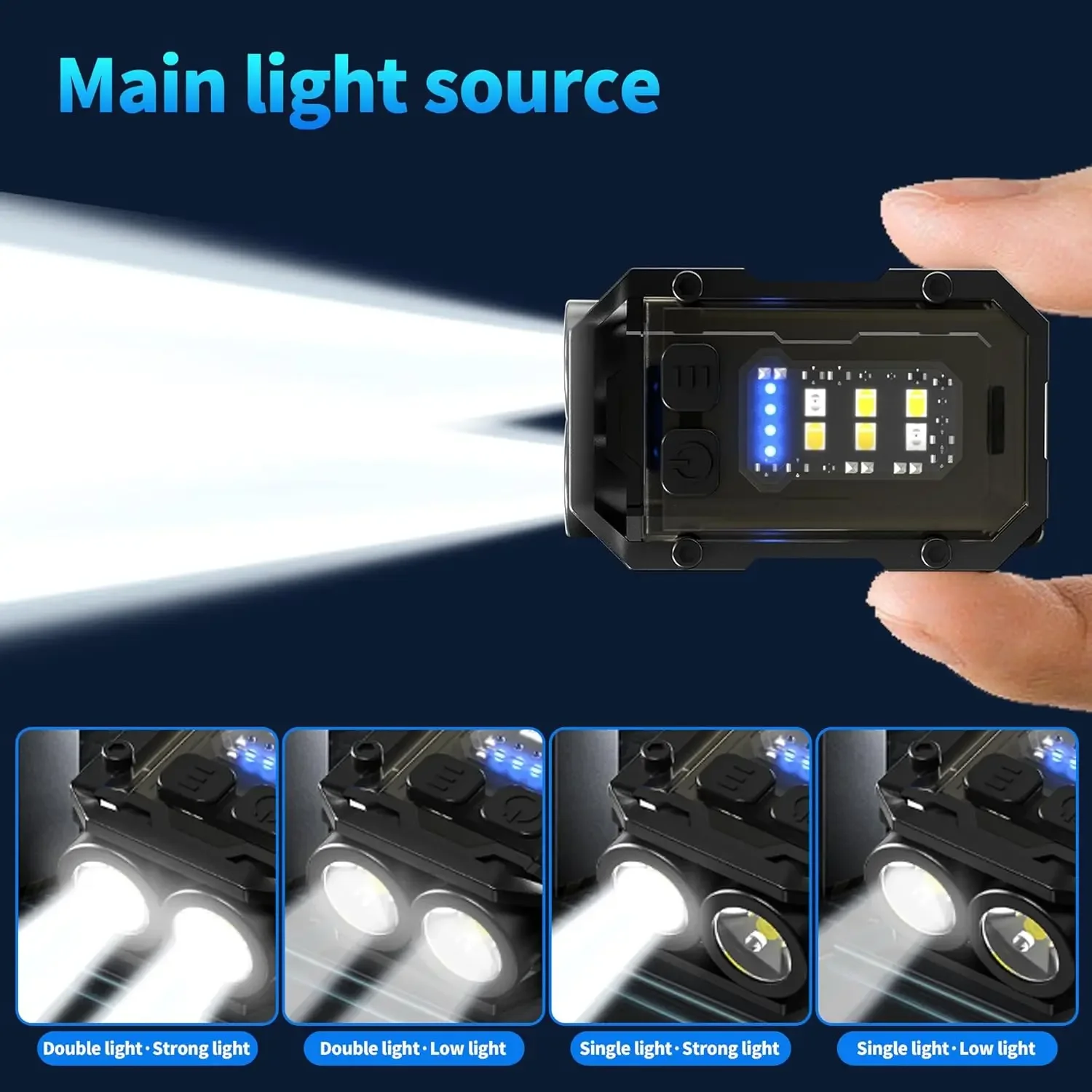 ミニ COB キーホルダー懐中電灯、クリップオン充電式 ED - Keychain Flashlight のレビューと価格