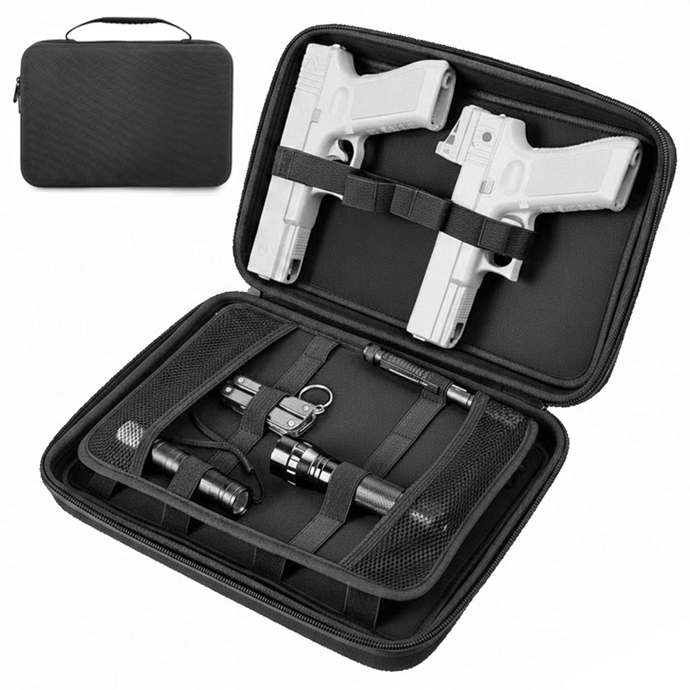 戦術的なピストルガンケースデュアルガン収納バッグ隠しキャリー - Edc Concealed Carry Holster のレビューと価格