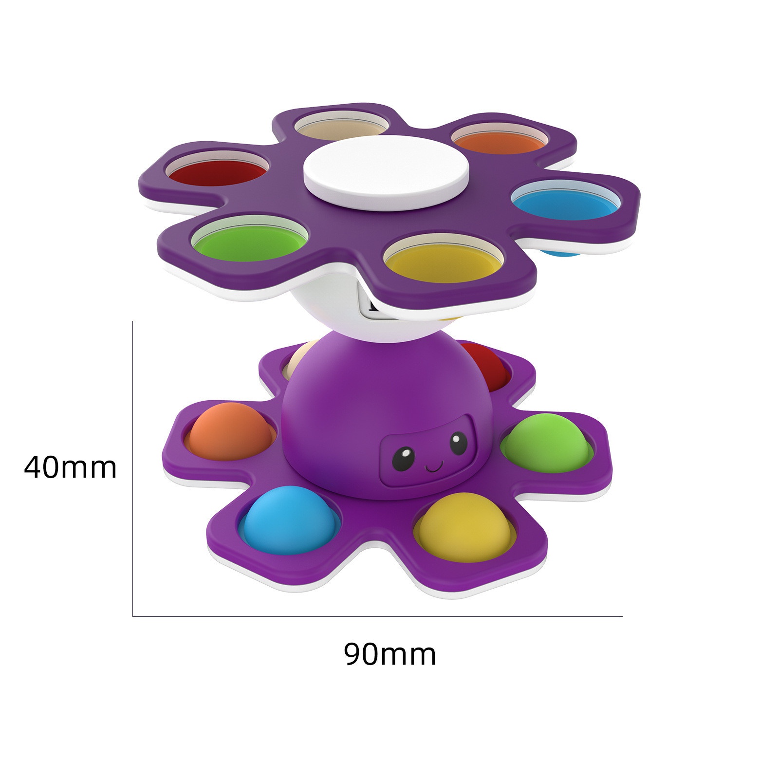 1 個新アンチストレスプッシュバブルフィジェットスピナー顔変 - Fidget Spinner Bearing のレビューと価格